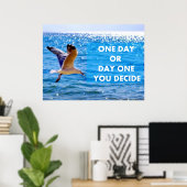 Op een dag of een dag beslis je poster (Thuiskantoor)