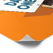 Op een dag of op een dag? Motivatie egel-Cartoon Poster (Hoek)