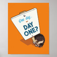 Op een dag of op een dag? Motivatie egel-Cartoon