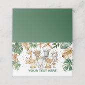 Op één dag wilde Oerwoud Safari-dieren Plaatskaartje (Buitenkant ongevouwen)