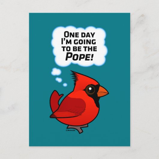 Op een dag word ik de paus! briefkaart (Voorkant)