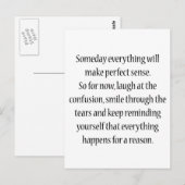 Op een dag zal alles perfect verstandig zijn briefkaart (Voorkant / Achterkant)