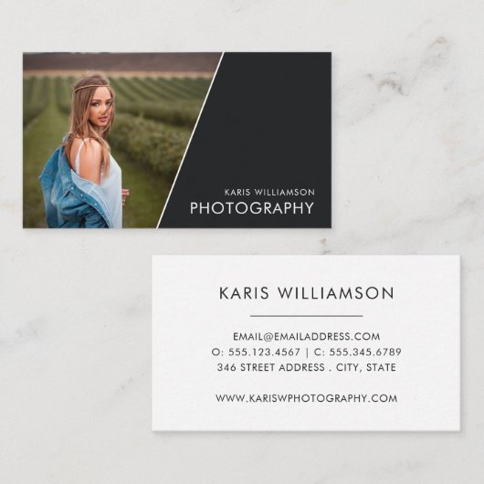 Op een diagonaal | Moderne fotografie Visitekaartje (Voorkant / Achterkant)