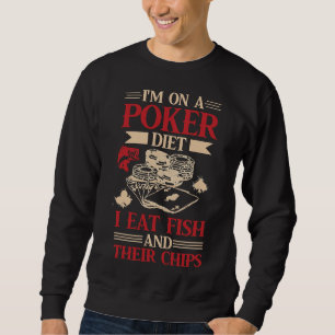 Op een dieet eet ik vis en hun chips Pet Trui