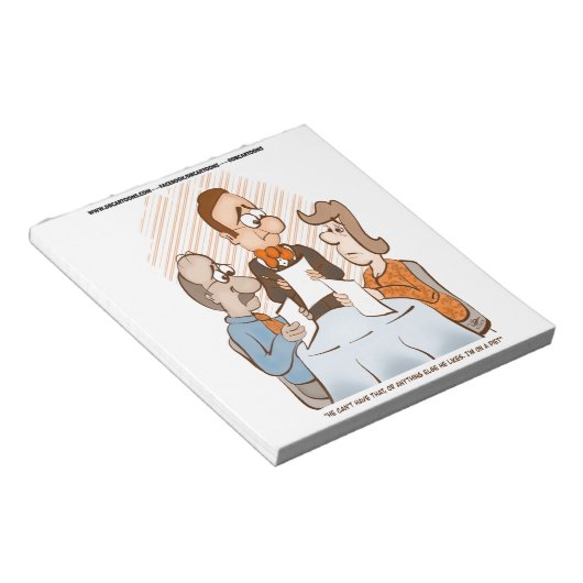 Op een dietblocnote notitieblok (Schuin)