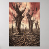 Op een dode wereld | AI Art Poster (Voorkant)