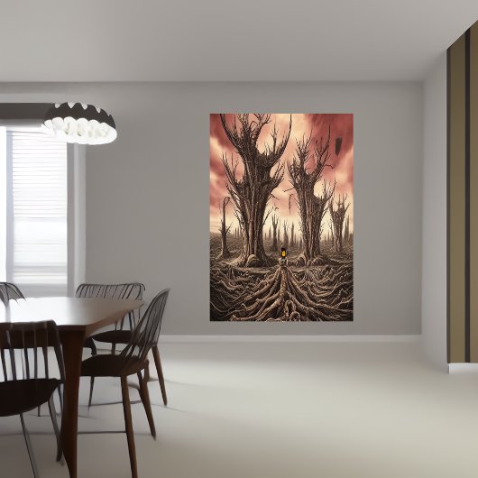 Op een dode wereld | AI Art Poster