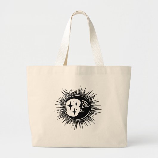 Op een donkere maan 's nachts grote tote bag (Voorkant)