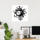 Op een donkere maan 's nachts poster (Thuiskantoor)