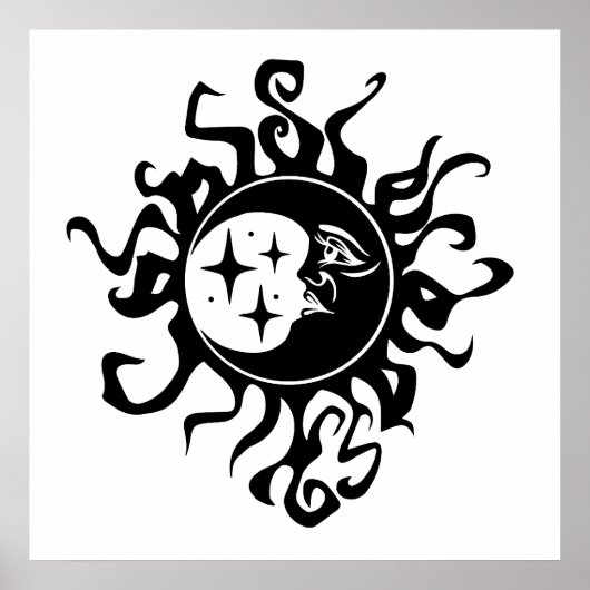 Op een donkere maan 's nachts poster (Voorkant)