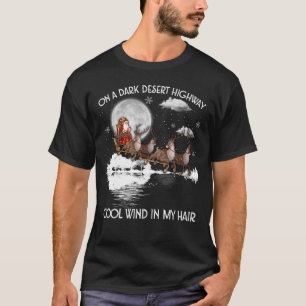 Op een donkere woestijn in mijn haar t-shirt