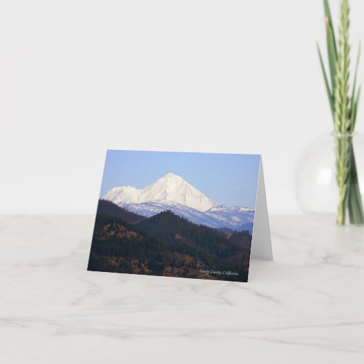 Op een duidelijke dag is Mt. Shasta..... Kaart (Voorkant)