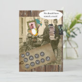 Op een fiets bewegen kaart (Staand voorkant)