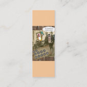 Op een fiets bewegen mini visitekaartje (Achterkant)