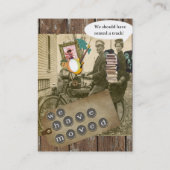 Op een fiets bewegen visitekaartje (Achterkant)