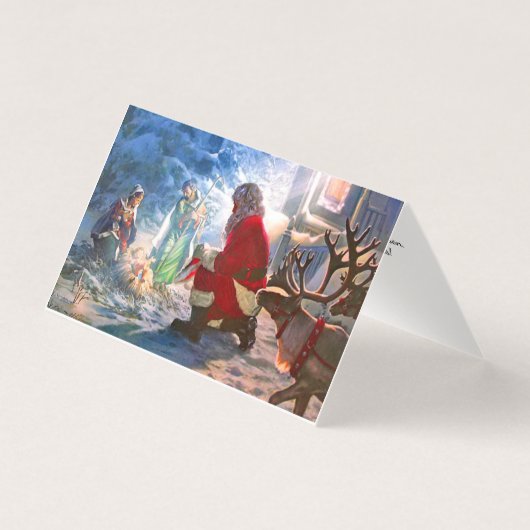 Op een gebogen knie kaart (Voorkant)