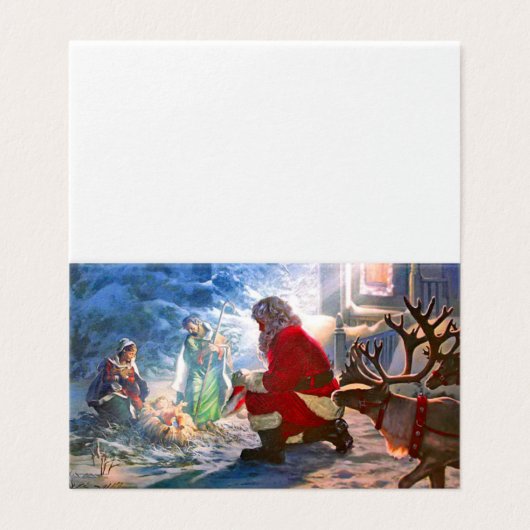 Op een gebogen knie kaart (Buitenkant ongevouwen)