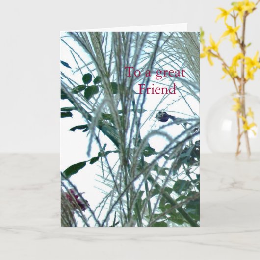 Op een goede vriend kaart (Gele Bloem)