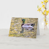 Op een Golden Pond Birthday Wishes Card Kaart (Gele Bloem)