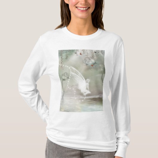 Op een grijs ochtendshirt t-shirt (Voorkant)