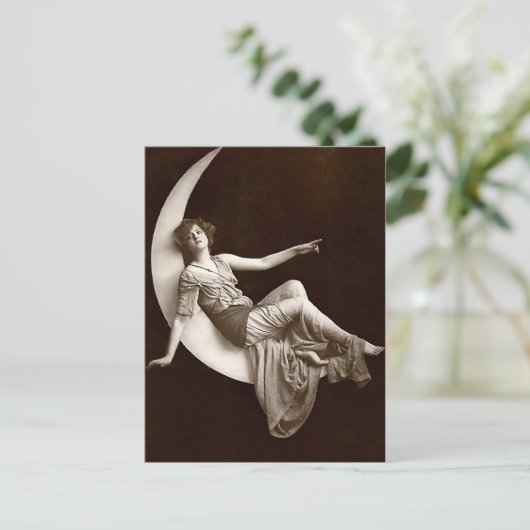 Op een halve maan briefkaart (Staand voorkant)