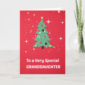 Op een heel bijzondere kleindochter feestdagen kaart