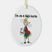 Op een hoog paard keramisch ornament (Rechts)