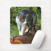 Op een kat loopje - Kat Mousepad Muismat (Met muis)