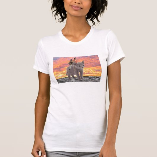 op een katje t-shirt (Voorkant)