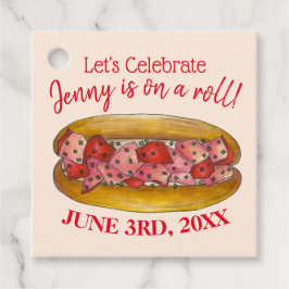 Op een kreeftenbroodje gefeliciteerd Maine Sandwic Bedankjes Labels