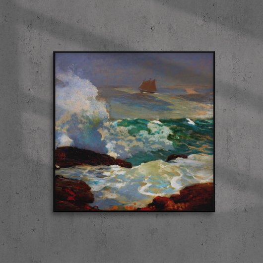 Op een Lee Shore Winslow Homer 1900 Poster