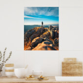 Op een majestueuze herfstrotsen poster (Keuken)