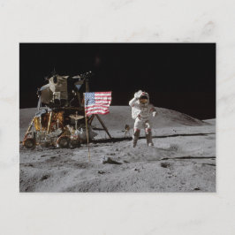 Op een marché sur la Lune Briefkaart