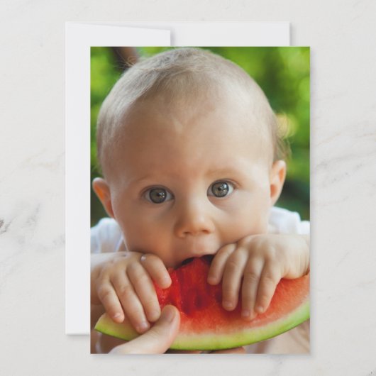 Op een Melon Waterverf Watermeloen 1 september I Kaart (Achterkant)