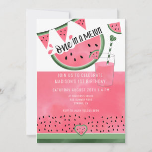 Op een Melon Waterverf Watermeloen 1 september I Kaart