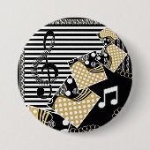Op een Musical Note Fun Button (Voorkant)