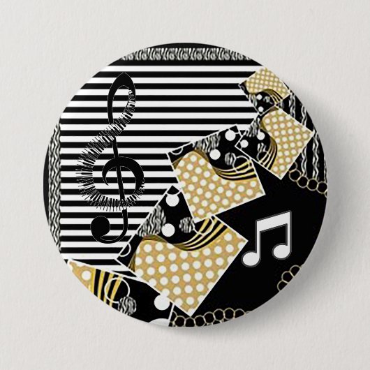 Op een Musical Note Fun Button (Voorkant)
