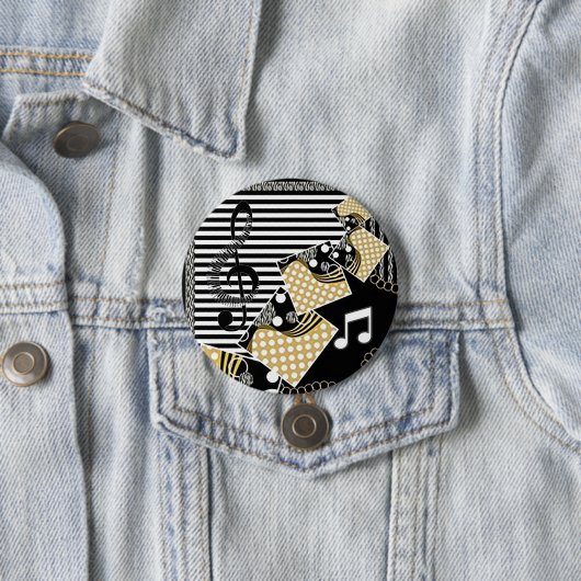 Op een Musical Note Fun Button (In situ)