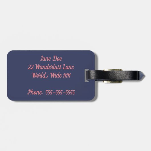 Op een nieuw avontuurlijk Bagagelabel (Achterkant horizontaal)