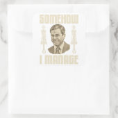 Op een of andere manier beheer ik vierkante sticker (Tas)