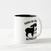 Op een picknick? tweekleurige koffiemok (Voorkant rechts)