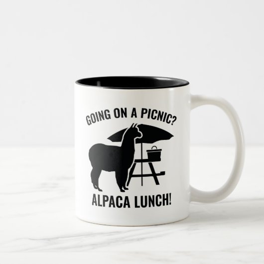 Op een picknick? tweekleurige koffiemok (Rechts)