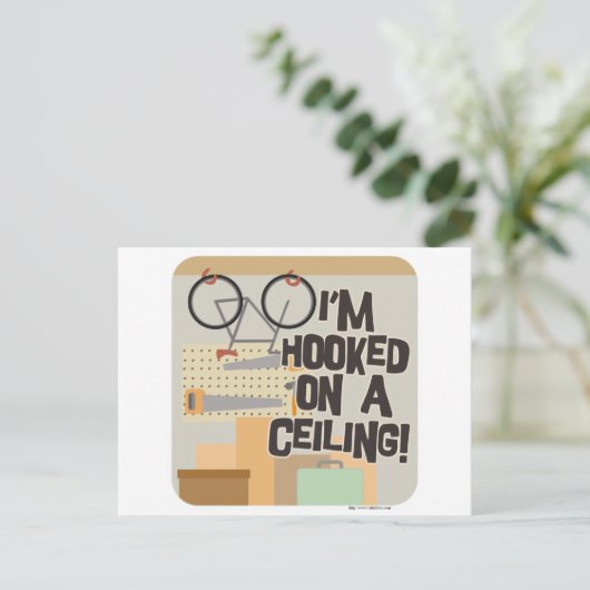 Op een plafondplaat. briefkaart (Staand voorkant)