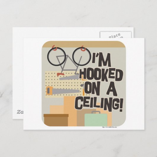 Op een plafondplaat. briefkaart (Voorkant / Achterkant)