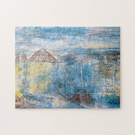 Op een plein kijken, 1912 door Paul Klee Legpuzzel (Horizontaal)