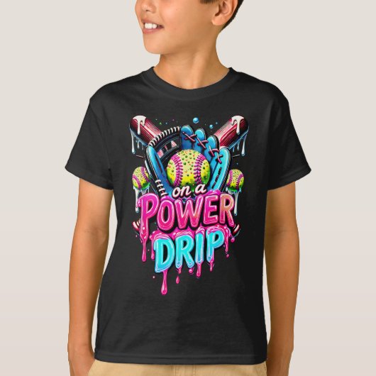 Op een powerdrip Softbyll ijs dat druipt van de S T-shirt (Voorkant)