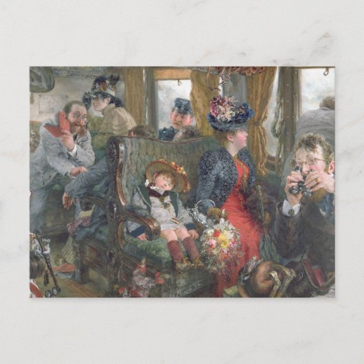 Op een reis naar het mooie platteland, 1892 briefkaart (Voorkant)