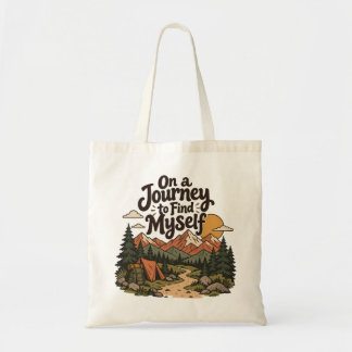 Op een reis om mezelf te vinden Bergavontuur Tote Bag
