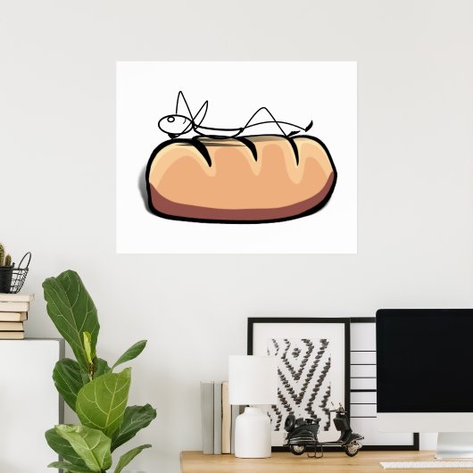 Op een rol poster (Thuiskantoor)