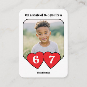 Op een schaal van 0-5 ben jij een 6 7 Foto Valenti Notitiekaartje